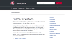 Desktop Screenshot of epetitions.bristol.gov.uk