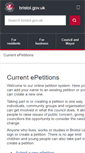 Mobile Screenshot of epetitions.bristol.gov.uk