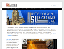 Tablet Screenshot of intelligentsystems.bristol.ac.uk
